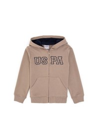 Resim U.s. Polo Assn. Erkek Çocuk Koyu Bej Hırka Örme 50313844-vr088 Koyu Bej 