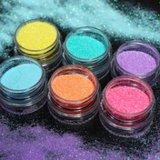 Resim 6 adet Iridescent Glitter Epoksi Reçine Renklendirici, Çeşitli Renkler İnce Şeker Tozu Pigmenti Takı Dökümü, DIY El Sanatları Reçine Kalıp Dolgusu 