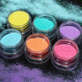 Resim 6 adet Iridescent Glitter Epoksi Reçine Renklendirici, Çeşitli Renkler İnce Şeker Tozu Pigmenti Takı Dökümü, DIY El Sanatları Reçine Kalıp Dolgusu 