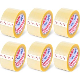 Resim Nuga 57 mm x 100 mt Şeffaf Koli Bandı Hotmelt Red 6 Adet 