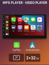 Resim shoptekno 7 Inç Carplay Li 2 Gb Ram 32 Gb Hafıza Android Dauble Oto Teyip Wi-fi Youtube Google 