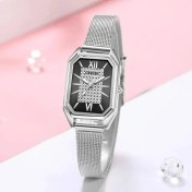 Resim Hanyang Stil 4 Kadın Saatler Bayanlar Moda Altın Rahat Kuvars Bilezik Izle Kadın Metal Örgü Paslanmaz Çelik Elbise Saatler Relogio Feminino (Yurt Dışından) 