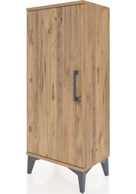Resim Arges Komodin 2 Raflı Tek Kapaklı 44x30x106 Çam-çam Çam 