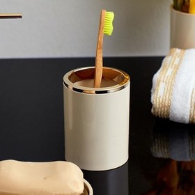 Resim Primanova P.Nova, Lenox Diş Fırçalık Beyaz-Altın Renk 