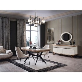 Resim Elize Ahşap Yemek Odası Kumbeji 