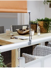 Resim Evinizin Atölyesi Balkon Gölgelendirme Dikey Stor Tente Turuncu 