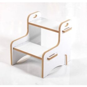 Resim Demonte Ahşap Basamak Tabure - Çocuk Wc Banyo Gardolap Mutfak 