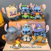 Resim 1 adet Disney Stitch Blind Box Figür, Karışık Renkli PVC, Toplanabilir Ev Dekoru, Benzersiz Doğum Günü Noel Hediyesi 