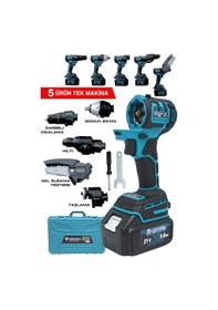 Resim Mur-Cell MUR-9019 Değişen Kafa Budama Testeresi + Taşlama + Darbeli Vidalama + Kırıcı Hilti 5'li Set 