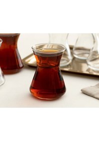 Resim Düz Cam 6'Lı Çay Bardağı 125 ML 