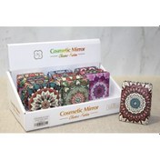 Resim Büro Ev Ofis Personel Hediyesi İçin Taşlı Kalın Dörtgen Dizayn El Aynası Çok Renkli 