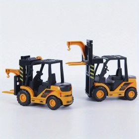 Resim Farbu Sürtmeli Hareketli Kaldıraçlı Forklift 706-39, Sürtmeli Oyuncak İnşaat Arabası 