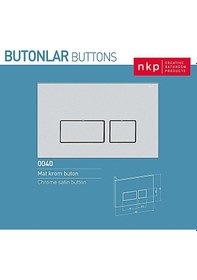 Resim Nkp Gömme Rezervuar Butonu Mat Krom - Nkp0040 Mat Krom 