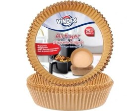 Resim Esmo Home Vindex Airfryer Pişirme Kağıdı, (Airfryer Baking Paper) Fritöz Kağıdı Tek Kullanımlık, Yapışmaz, Yağ Geçirmez, Yuvarlak Tabak Model 25X4 Toplam 100 Adet Avantajlı Paket 