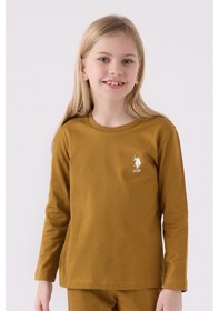 Resim U.s. Polo Assn Kız Çocuk Kahverengi Pijama Takımı Us1668-c-v5 Kahverengi 