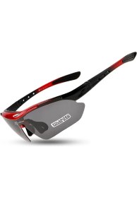 Resim Schulzz Rockbros Polarize %100 Uv Korumalı Kırmızı 5 Lensli Bisiklet Spor Dağ Kayak Gözlüğü 