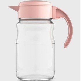 Resim Renga Spiro 1700 Ml Pastel Pembe Kapaklı Cam Sürahi 111031 