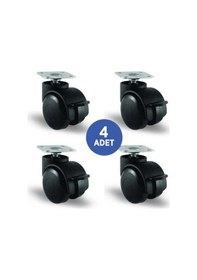 Resim 4 Adet Ec01Gmkm50F. Oynak Tablalı Frenli Mobilya Tekerleği 