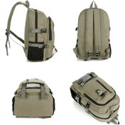 Resim Novahub Şık Keten Sırt Çantası - Yürüyüş Kamp İş Okul Çantaları Çok Renkli 