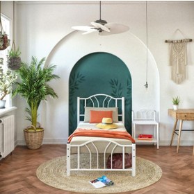 Resim Mobilya Dükkanım Bella Metal Karyola 120x200 ARM141 Beyaz 