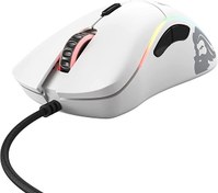 Resim Glorious Model GOM-WHITE Orta/Küçük El RGB Mat Beyaz Kablolu Oyuncu Mouse 