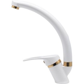 Resim Kustar Sema Altın Beyaz Mutfak Eviye Bataryası 