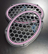Resim 3GEN PEMBE Neon Işıklı 6x9 Oval Hoparlör ve Midrange Kapağı 1takım (2adet) 