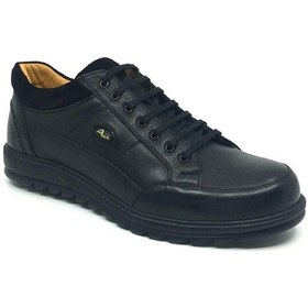 Resim Luis Figo %100 Deri Erkek Rahat Günlük Outdoor Spor Ayakkabı 39-48 Siyah 