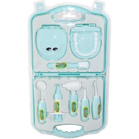 Resim Vakumlu Çantalı Diş Klinik Oyun Seti Mavi 16104 