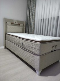 Resim PalmirAtic Tek Kişilik Yatak + Baza + Başlık Set 