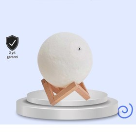 Resim Rgb Modlu 16 Renkli Ay Gece Lambası 3d Baskı Ve Uzaktan Kumanda Özellikli Çok Renkli 