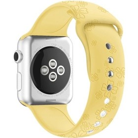 Resim Dört Yapraklı Yonca Kabartmalı Silikon Saat Kordonu iOS Uyumlu Watch Ultra 49mm-watch Ultra 2 49m 45mm / Akıllı Saat Aks. 47279774 