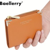 Resim Baellerry Mini Kadın Cüzdanı, Kısa Çok Kartlık Basit İnce Kart Tutucu Fermuarlı Bozuk Para Cüzdanı, Küçük Cüzdan 
