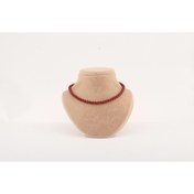 Resim OSMANLI DEĞERLİ TAŞ Sertifikalı Akik Kırmızı 6mm Kolye (düğümsüz) 