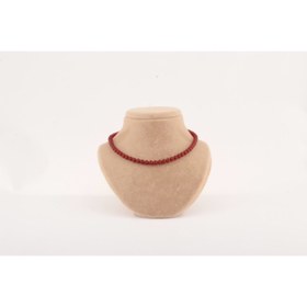 Resim OSMANLI DEĞERLİ TAŞ Sertifikalı Akik Kırmızı 6mm Kolye (düğümsüz) 