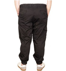 Resim Mode Xl Büyük Beden Erkek Keten Kargo Jogger Valencia 21911 Siyah 001 