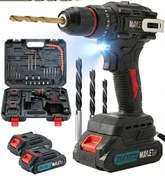 Resim MAVLET 21V Kömürsüz Motor Çift Akü Çelik Mandren 65 Nm Tork Darbeli Vidalama Şarjlı Matkap seti 