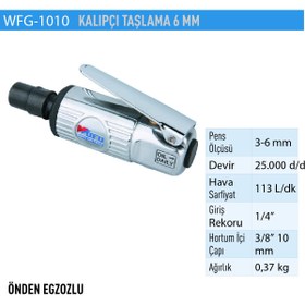 Resim Wufu Havalı Kalıpcı Taşlama 6 Mm 25.000 D/önden Ekzozlu 