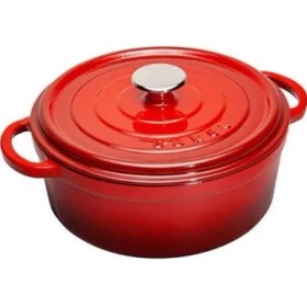 Resim Sürel 12 cm Yuvarlak Güveç Tencere Degrade Kırmızı 