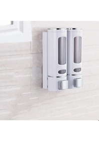 Resim 400 Ml Duvara Monte Manuel Sabunluk Sıvı Lavabo Sabunluk El Sabunu Beyaz Renk 2 Adet Beyaz Renk Beyaz 