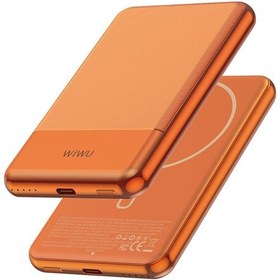 Resim Wiwu Wi-p088 Led Işık Göstergeli Pd 20w Kablosuz Powerbank 5000mah 15w Turuncu 