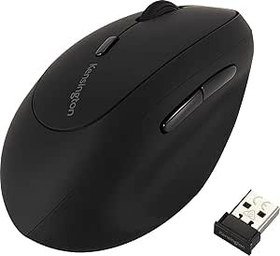 Resim Kensington Pro Fit Ergo kablosuz fare, sol elini kullananlar için, ergonomik tasarımlı bilgisayar faresi, 6 tuşlu kumanda ve USB bağlantısı, siyah, K79810WW 