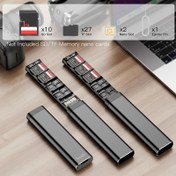 Resim Ultra Dayanıklı Metal Hafıza Kartı Tutucu - Güvenli Kilit Tasarımı, 27 Mikro SD & 6 SD Kart Uygun - Temel Fotoğrafçılık Ekipmanları Düzenleyici, Darbeye Dayanıklı, Depolama Çözümü 