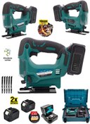 Resim DYNAMİC MAX Alman 9820Rp Şajlı 2 Akülü Dekupaj Testere Jig testere makinası Akülü Kömürsüz Bakır Motor 10 Pilli 