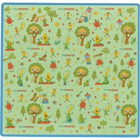 Resim Minimono Mama Sandalyesi Altı ve Aktivite Bakım Örtüsü - Sıvı Geçirmez Kaydırmaz Yıkanabilir - 145x120cm - Yeşil - Yeşil / Standart 