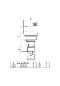 Resim Eca Otomatik Purjör Havalandırıcı - Çekvalfli - 1 Kutu 40 Adet - 1/2'' - 120 C 