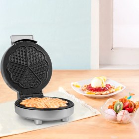 Resim Goldmaster Hummy Taşmayı Önleyen Derin Plakalı Aşırı Isınmaya Dayanıklı Waffle Makinesi Silver Gri 