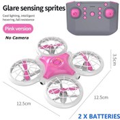 Resim Mini Drone 2.4g 4ch Flaş Aydınlatma Akıllı Hover 3d Çevirme Uzaktan Kumanda 