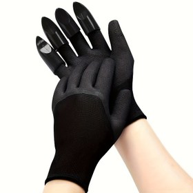 Resim 5 Dayanıklı Bahçe Kazma Pençesi, Yüksek Kaliteli Nefes Alabilir | Tam El Koruma | Bahçe, Dikim, Yıkama, Kazma, Bitki Bahçesi Koruma El Aracı için Uyumlu, Çıkarılabilir Evrensel Parmak Pençeleri, Kadınlar ve Erkekler için, Gamer Düğmesi, Parmak Koruyucu/Düğme 