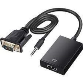 Resim evotech Vga To Hdmi Kablo Dönüştürücü Converter Görüntü Ve Ses Çevirici Adaptör Tv Televizyon Konnektör 